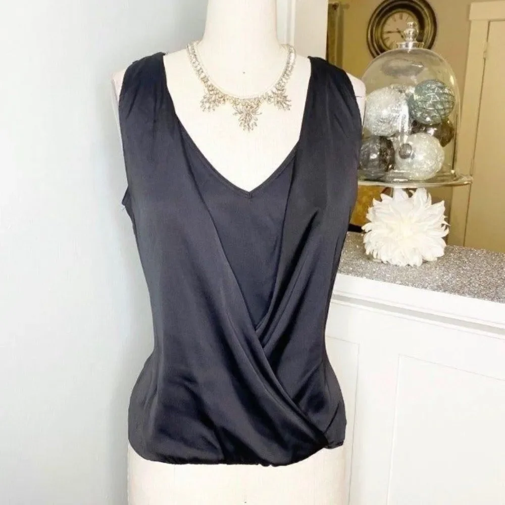 White House Black Market Drape Front Blouse XS - Picture 4 of 8